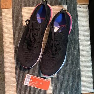 Nike Black and Pink React Flyknit Sneakers